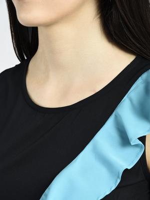 Contrasting ruffle detail top - 15334812 - Standard Image - 5