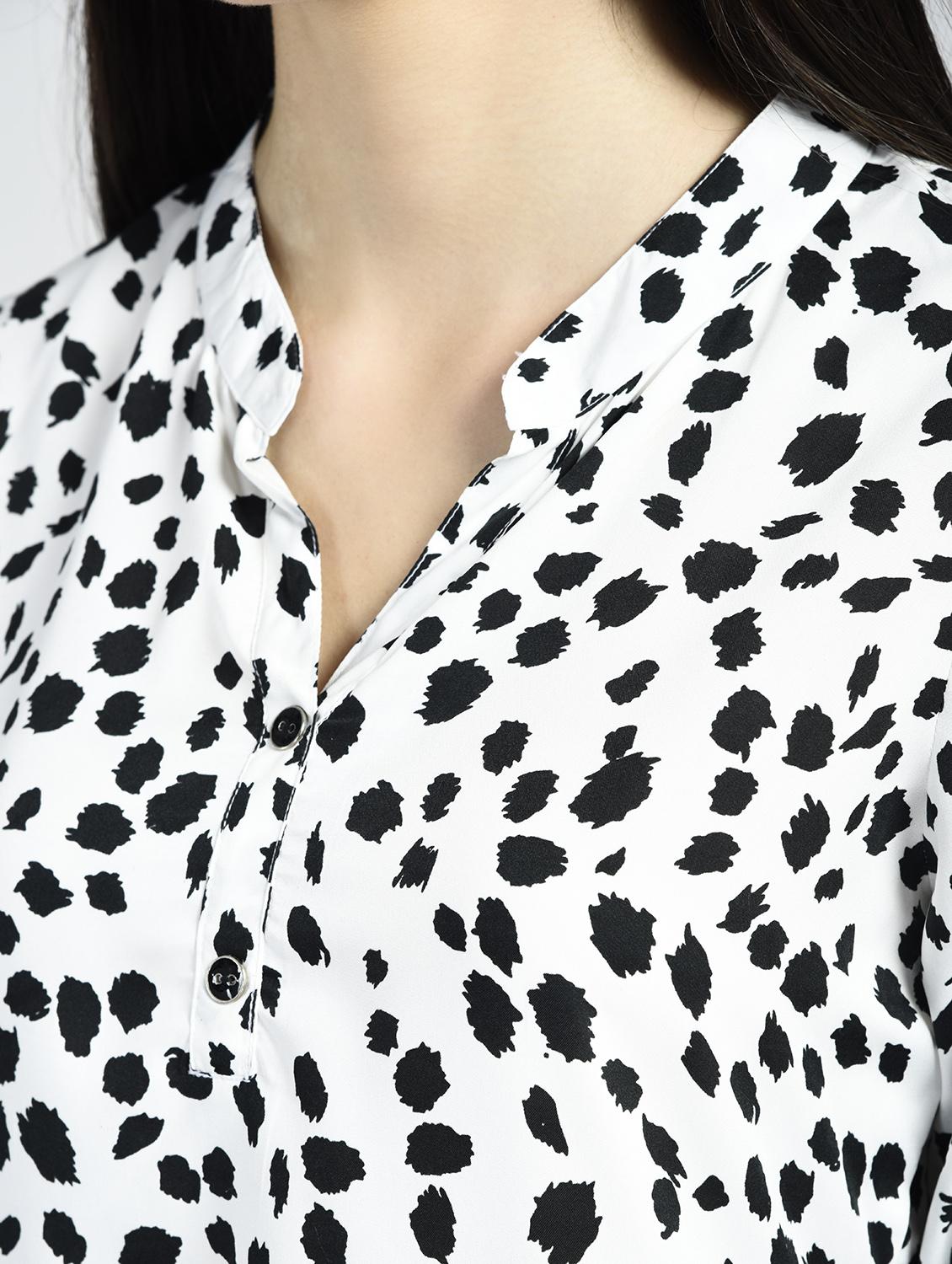 animal print band collar top - 15334820 - Zoom Image - 5