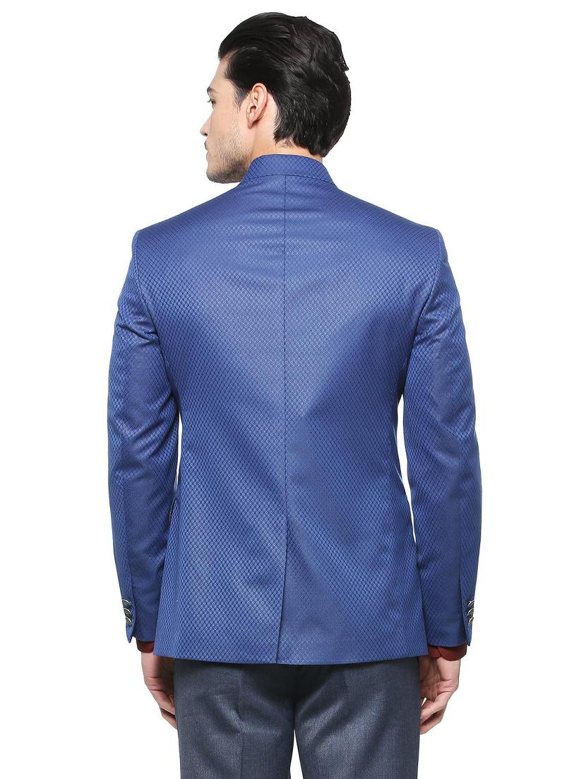 blue polyester casual blazer - 15335413 - Zoom Image - 2