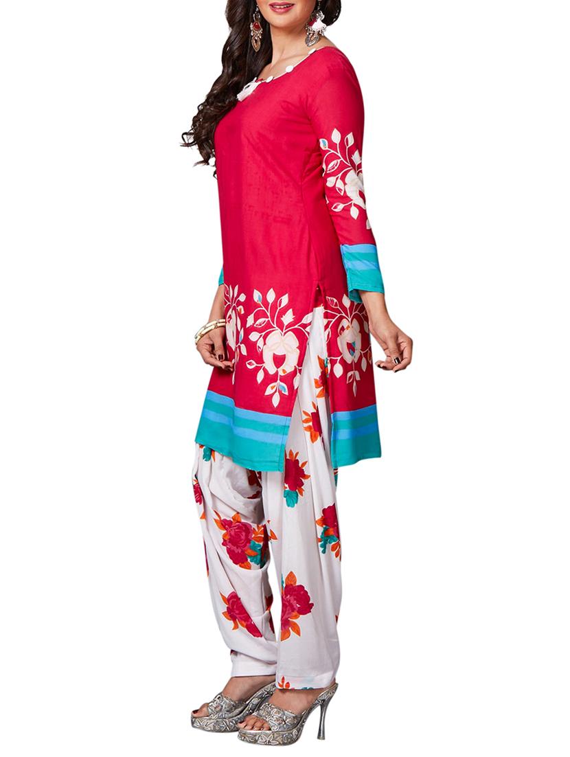 printed unstitched salwar suit - 15335691 - Zoom Image - 2
