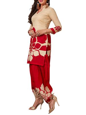 block print unstitched salwar suit - 15335704 - Standard Image - 2