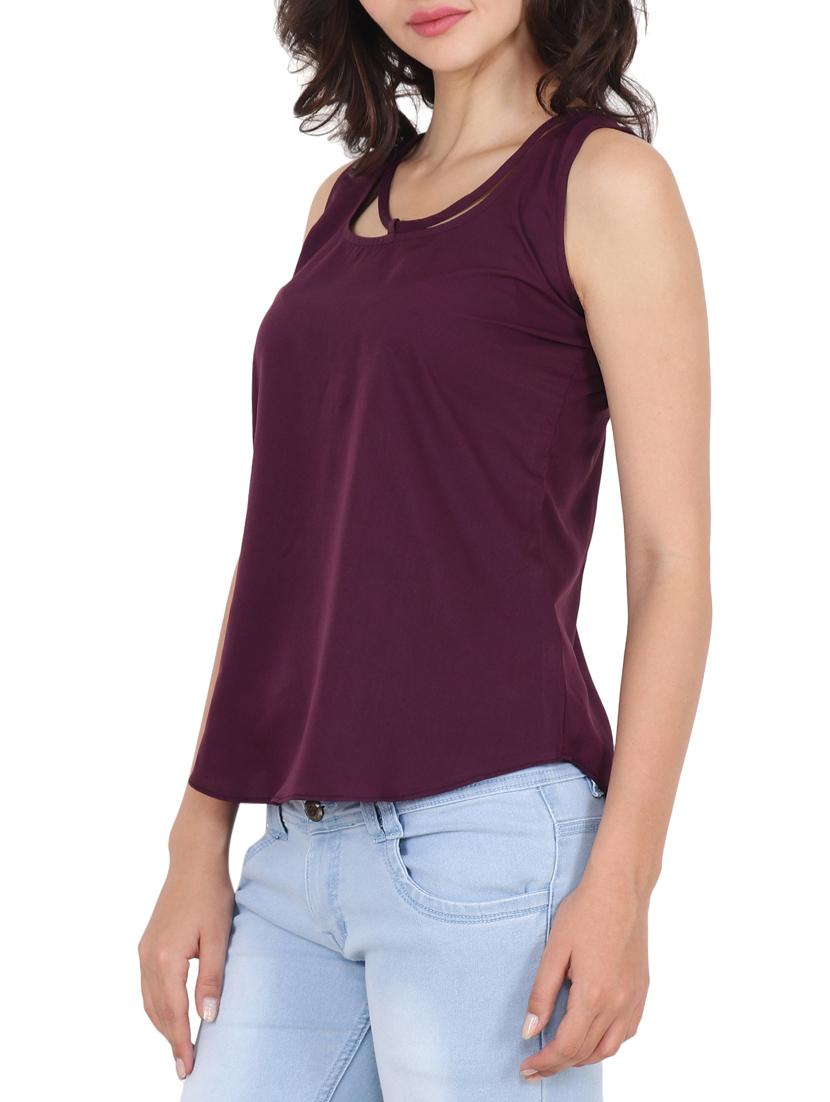 stylised neck sleeveless top - 15335888 - Zoom Image - 2