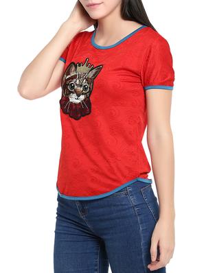 Applique textured top - 15336021 - Standard Image - 2