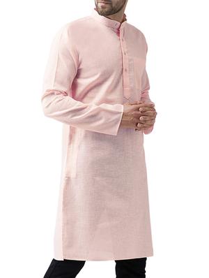 pink solid long kurta - 15336202 - Standard Image - 2