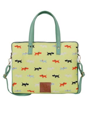 yellow leatherette (pu) laptop bag - 15337105 - Standard Image - 2