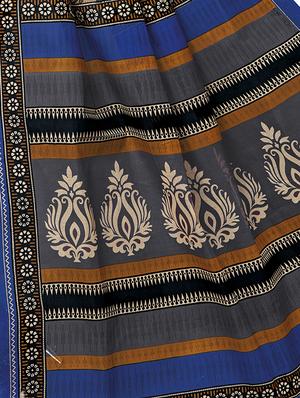 geometrical printed saree with blouse - 15337208 - Standard Image - 2