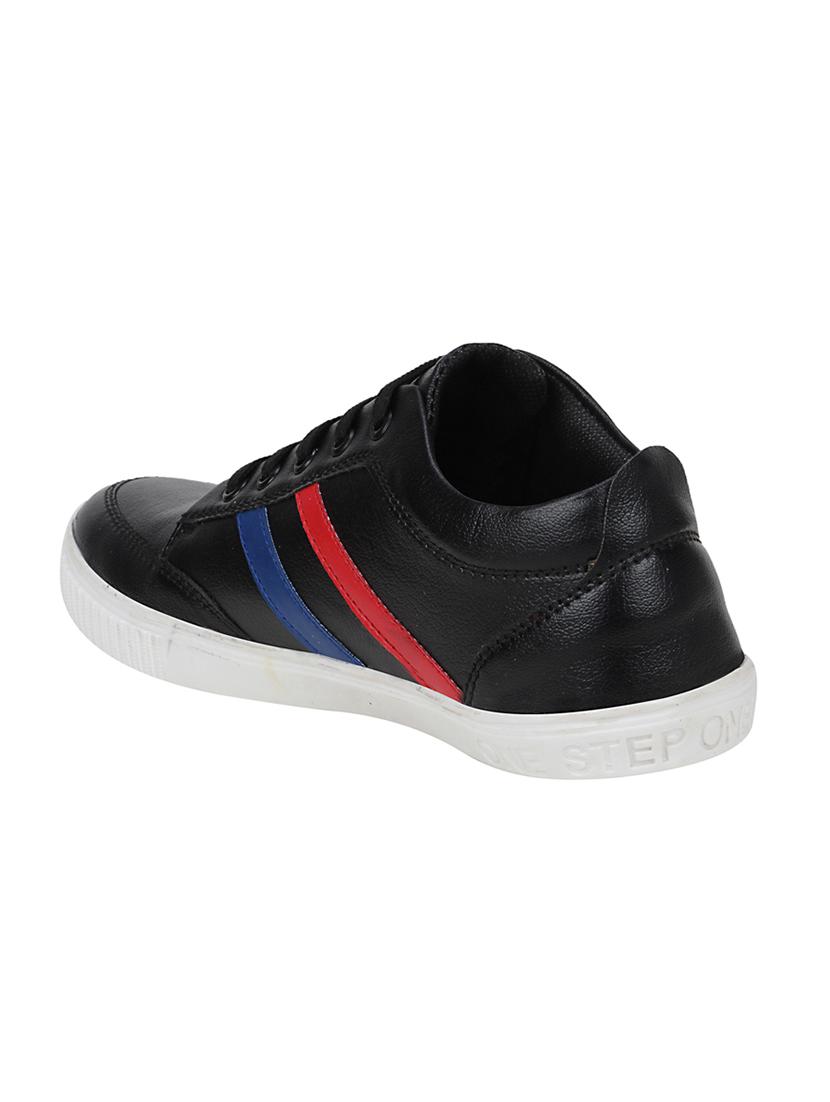 black leatherette lace up sneaker - 15337344 - Zoom Image - 2