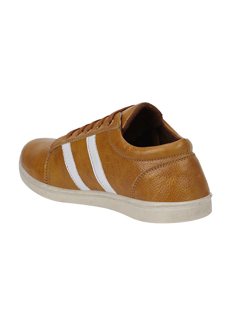 tan leatherette lace up sneaker - 15337349 - Zoom Image - 2