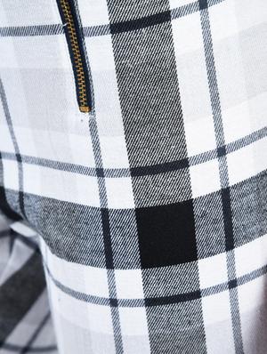 flat front checkered trouser - 15337576 - Standard Image - 5