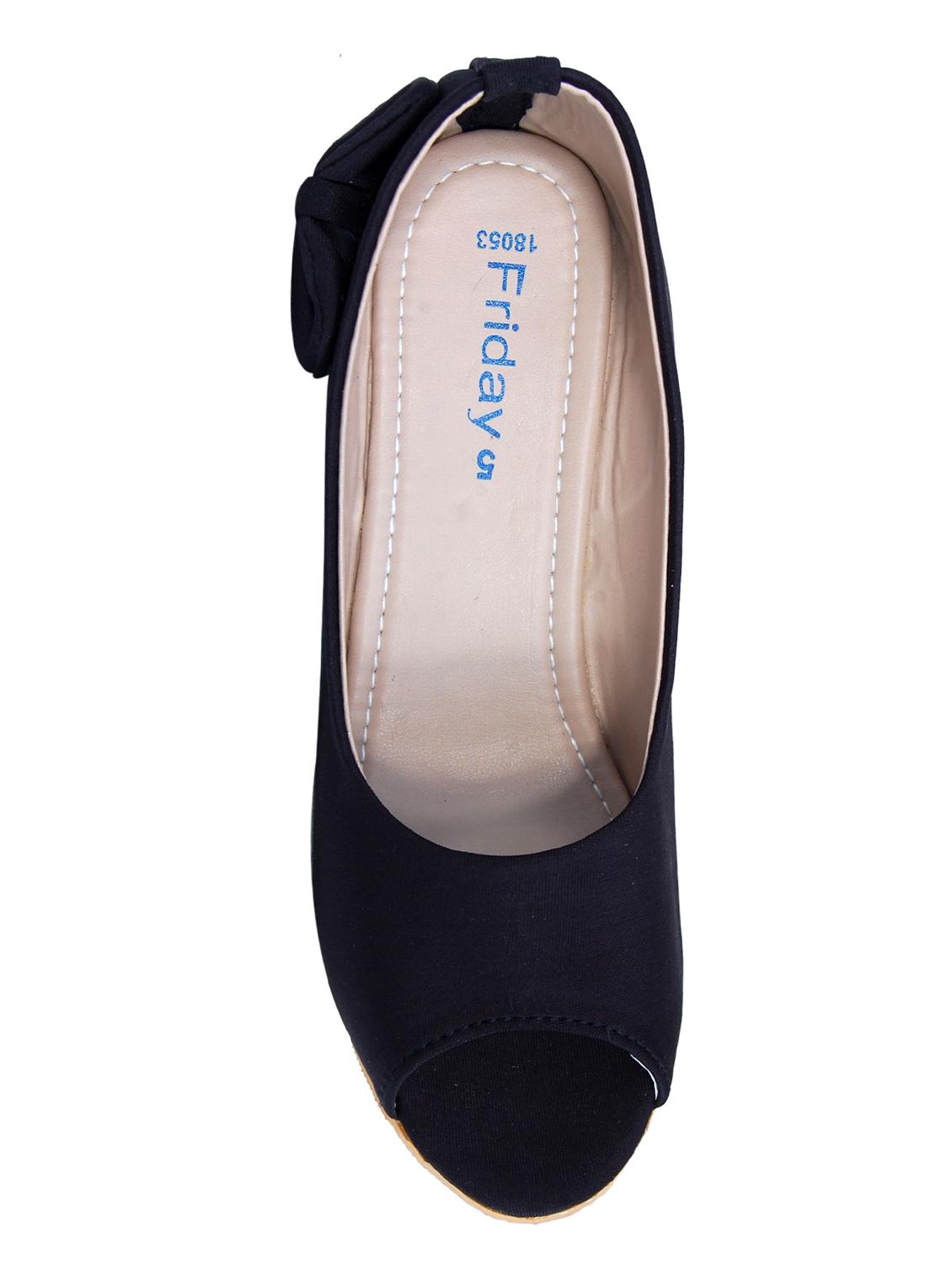 black satin closed back wedges - 15338215 - Zoom Image - 5