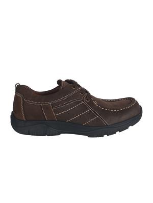 brown leatherette lace up shoes - 15338432 - Standard Image - 2