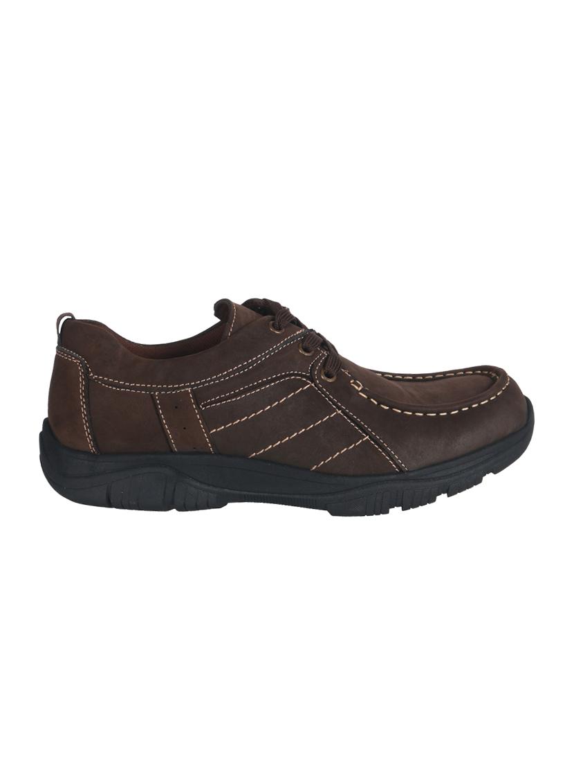 brown leatherette lace up shoes - 15338432 - Zoom Image - 2