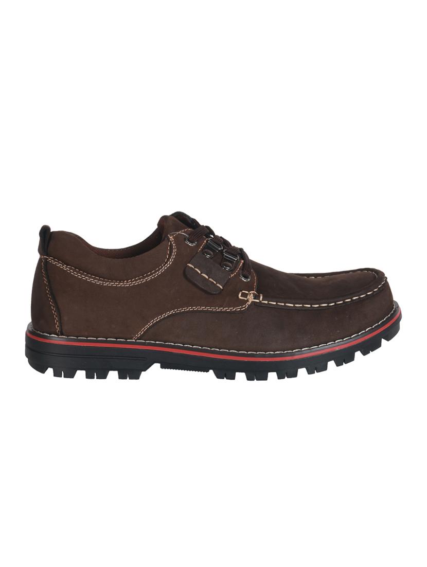 brown leatherette lace up shoes - 15338433 - Zoom Image - 2