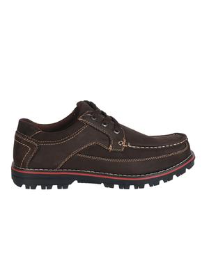 brown leatherette lace up shoes - 15338435 - Standard Image - 2