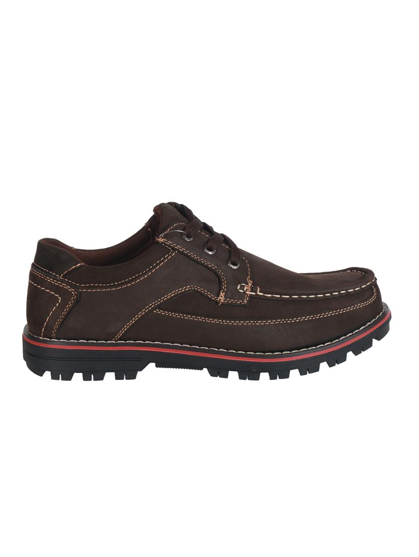 brown leatherette lace up shoes - 15338435 - Zoom Image - 2