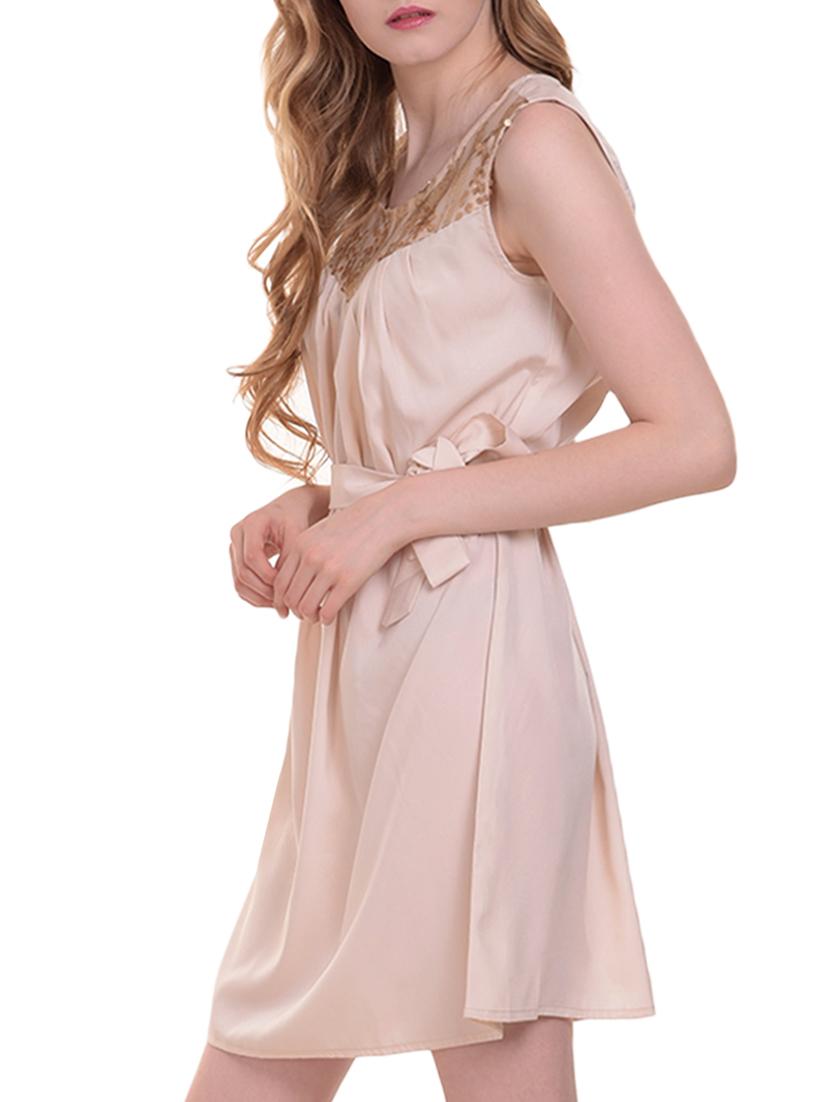 sequin embellished yoke belted dress - 15338472 - Zoom Image - 2