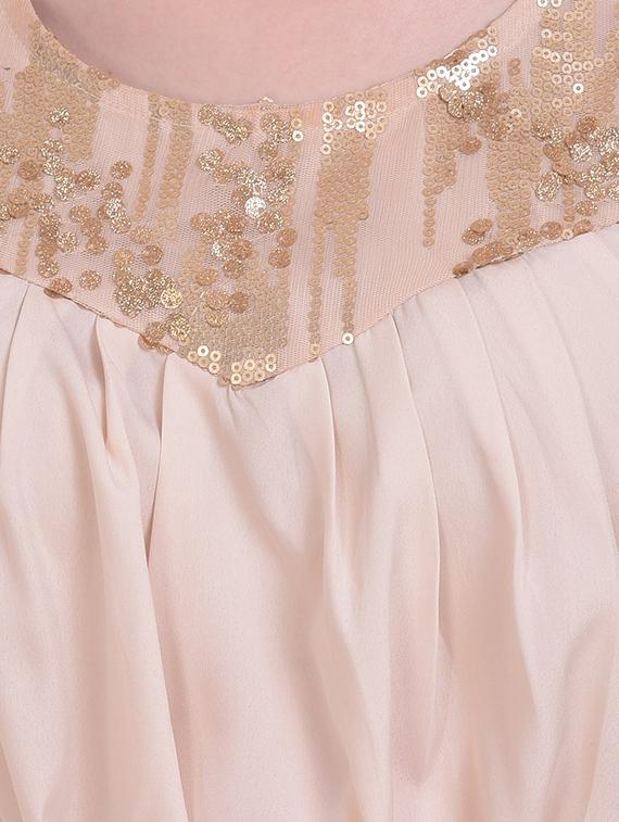 sequin embellished yoke belted dress - 15338472 - Zoom Image - 5