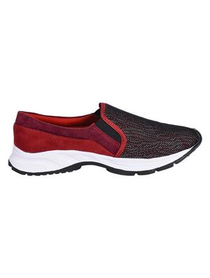Red Mesh slip on sport shoes - 15338496 - Standard Image - 2