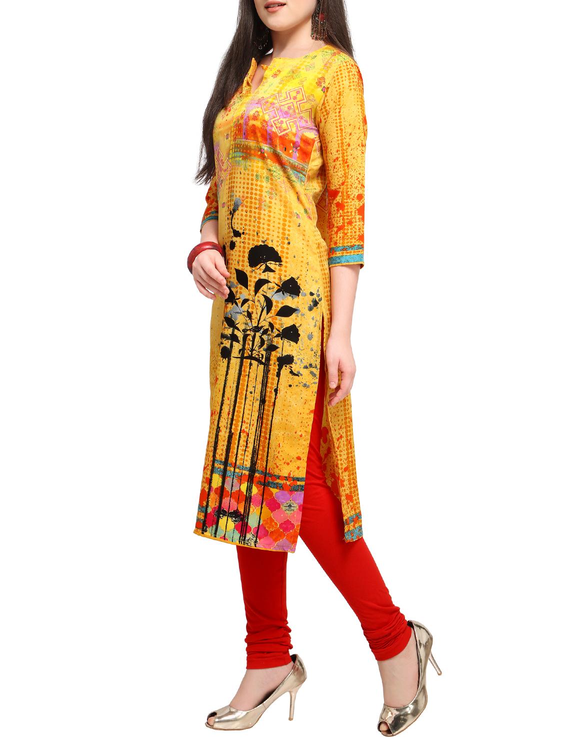 straight printed kurta - 15338691 - Zoom Image - 2