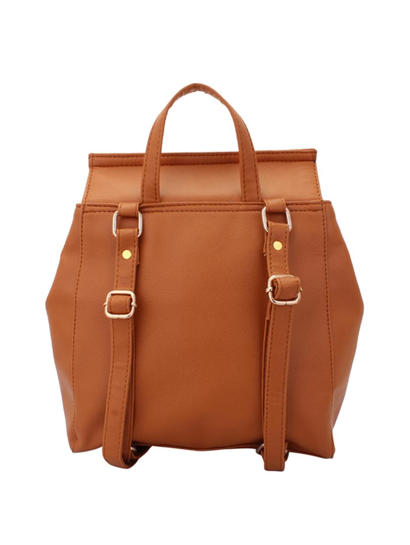 tan leatherette(up) regular backpack - 15338881 - Zoom Image - 2