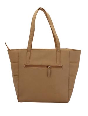 beige leatherette (pu) combo tote - 15338890 - Standard Image - 2
