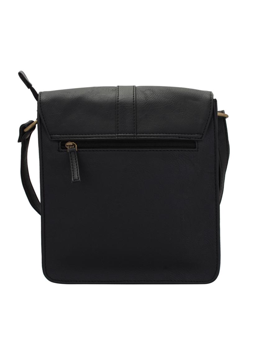 black leatherette (pu) messenger sling bag - 15338892 - Zoom Image - 2