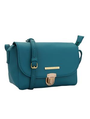 blue leatherette (pu) regular sling bag - 15338896 - Standard Image - 5