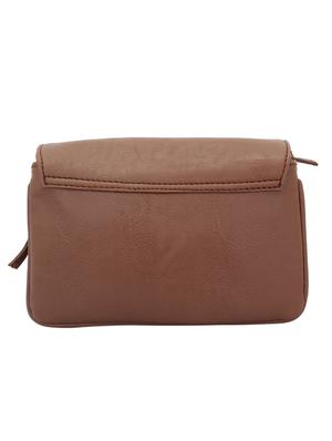 tan leatherette (pu) regular sling bag - 15338914 - Standard Image - 2
