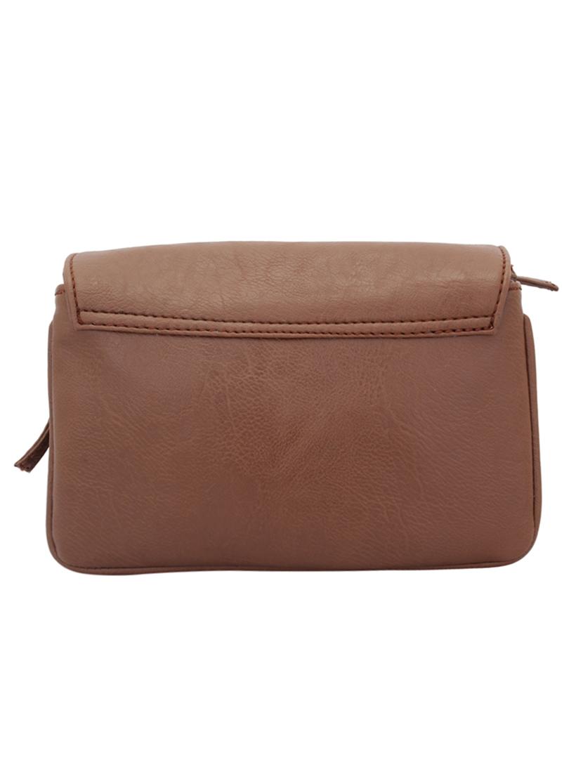 tan leatherette (pu) regular sling bag - 15338914 - Zoom Image - 2