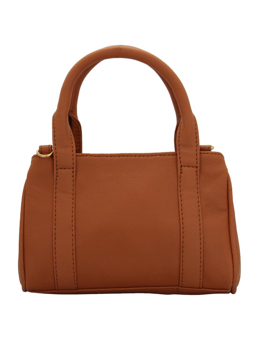 tan leatherette (pu) regular handbag - 15338925 - Zoom Image - 2