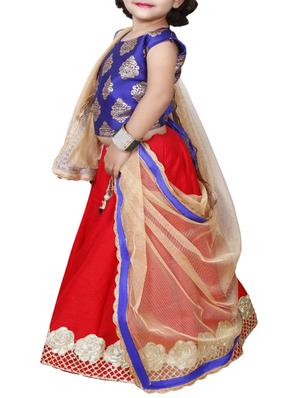 red viscose lehnga choli - 15338965 - Standard Image - 2