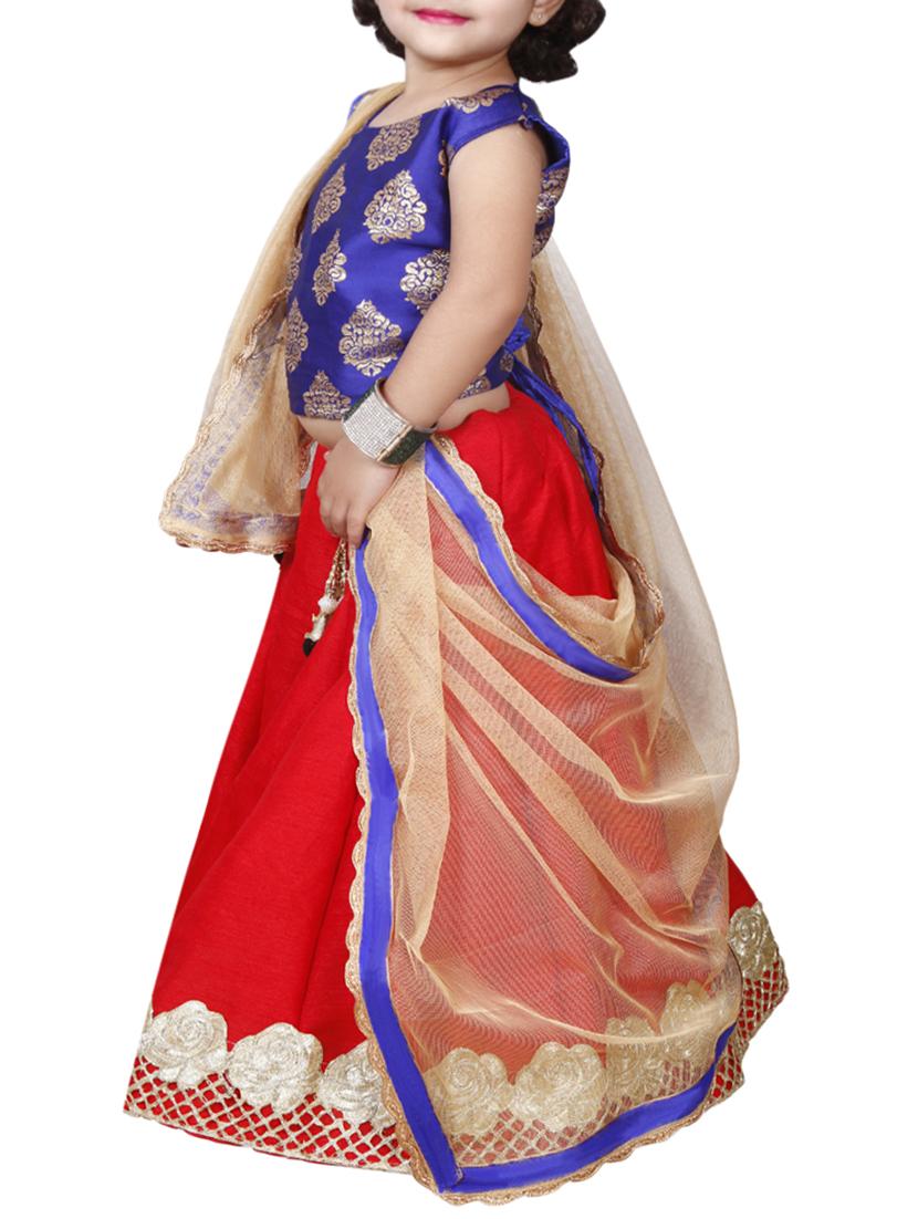 red viscose lehnga choli - 15338965 - Zoom Image - 2