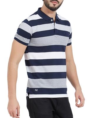 grey cotton polo t-shirt - 15339175 - Standard Image - 2