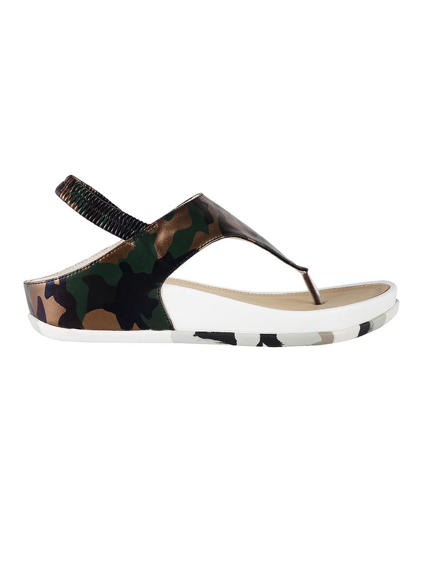 brown faux leather back strap sandals - 15339491 - Zoom Image - 2