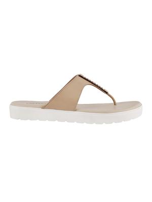 beige leatherette toe separator sandals - 15339506 - Standard Image - 2