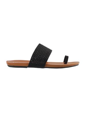 black leatherette one toe sandals - 15339512 - Standard Image - 2