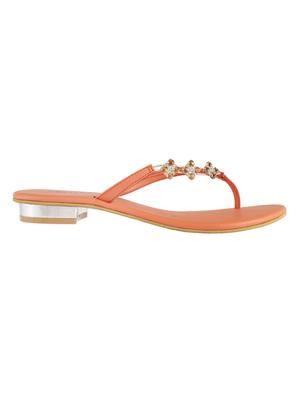 pink faux leather toe separator sandals - 15339525 - Standard Image - 2