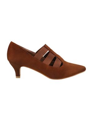 brown suede slip on pumps - 15339601 - Standard Image - 2