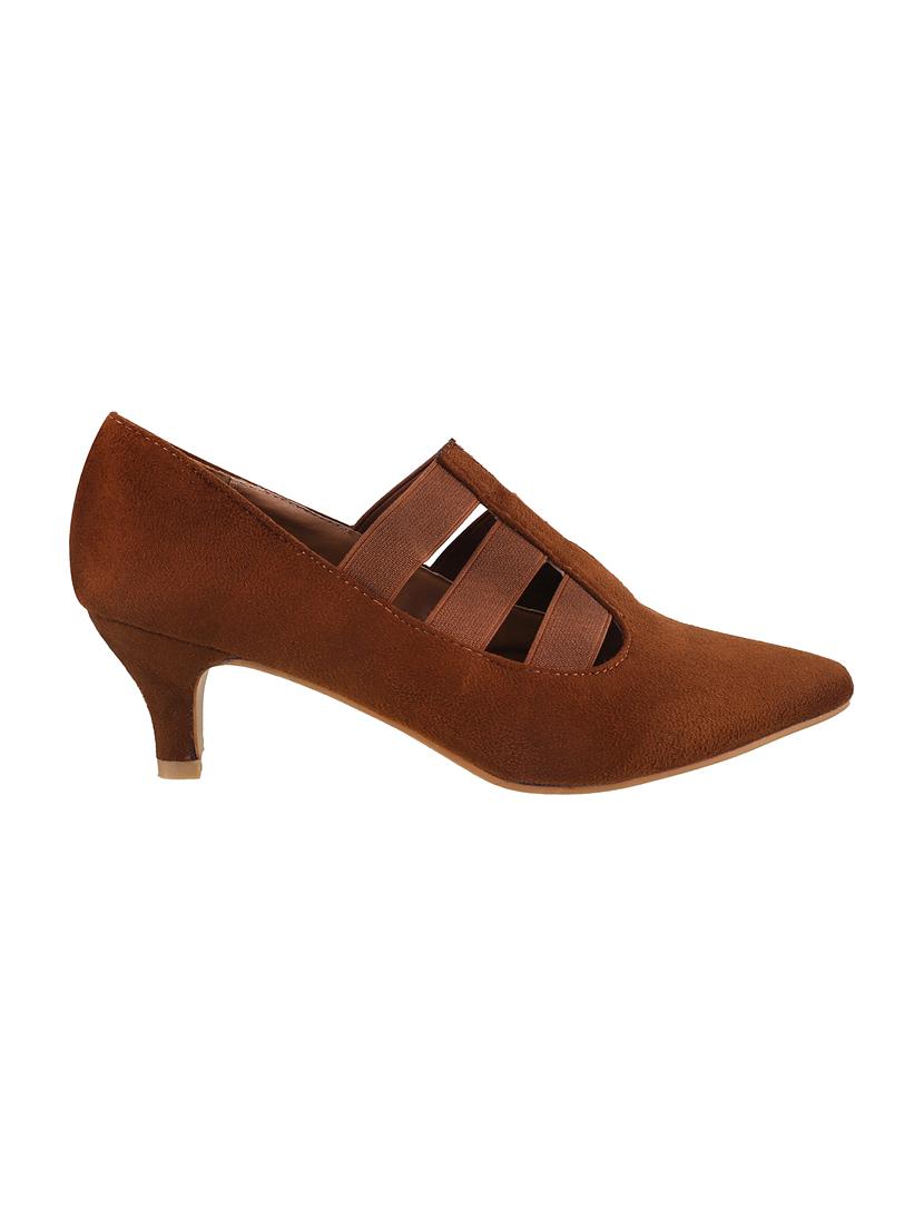 brown suede slip on pumps - 15339601 - Zoom Image - 2