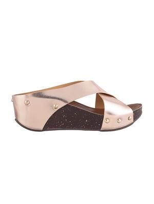 pink leatherette slip on wedges - 15339649 - Standard Image - 2