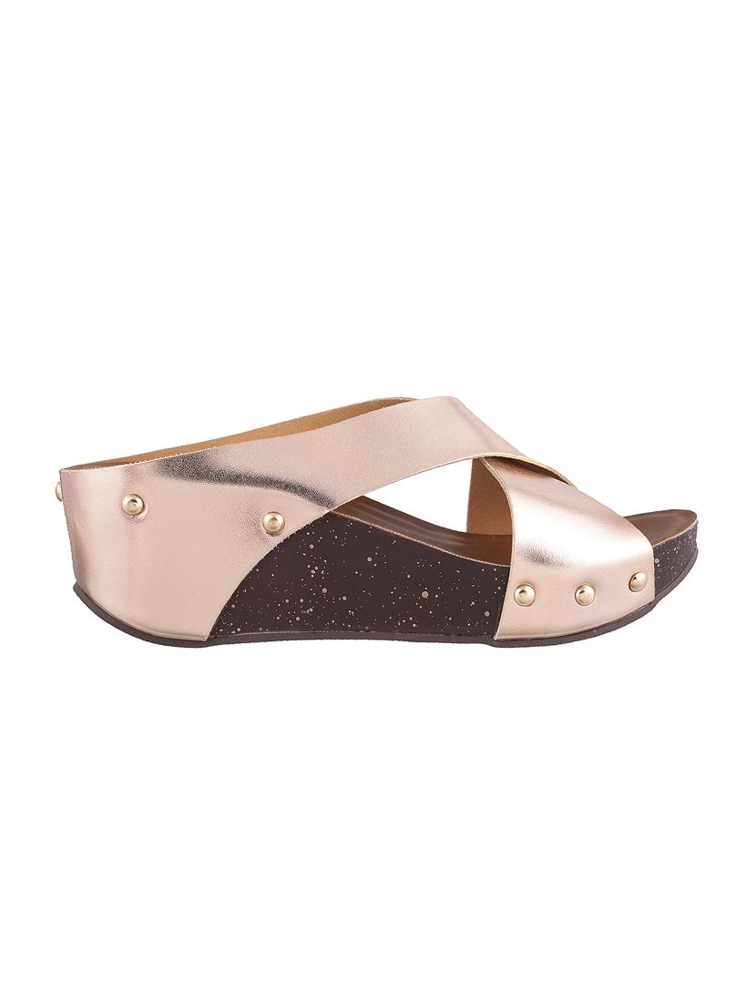 pink leatherette slip on wedges - 15339649 - Zoom Image - 2