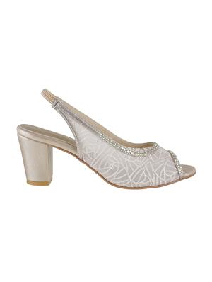 beige faux leather back strap sandals - 15339694 - Standard Image - 2