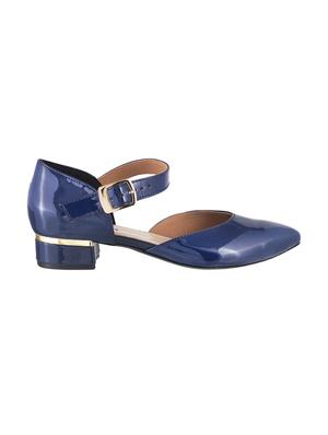 navy leatherette ankle strap sandals - 15339695 - Standard Image - 2