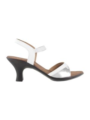 white leatherette back strap sandals - 15339717 - Standard Image - 2