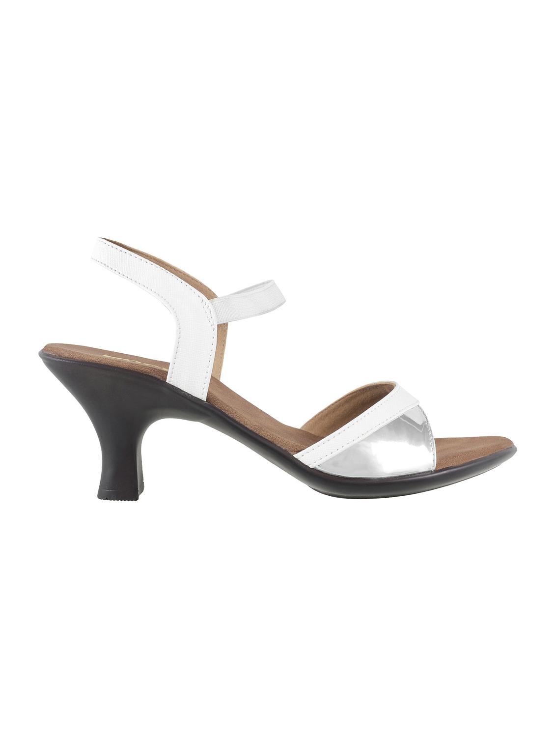 white leatherette back strap sandals - 15339717 - Zoom Image - 2