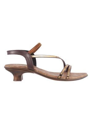 brown faux leather back strap sandals - 15339723 - Standard Image - 2