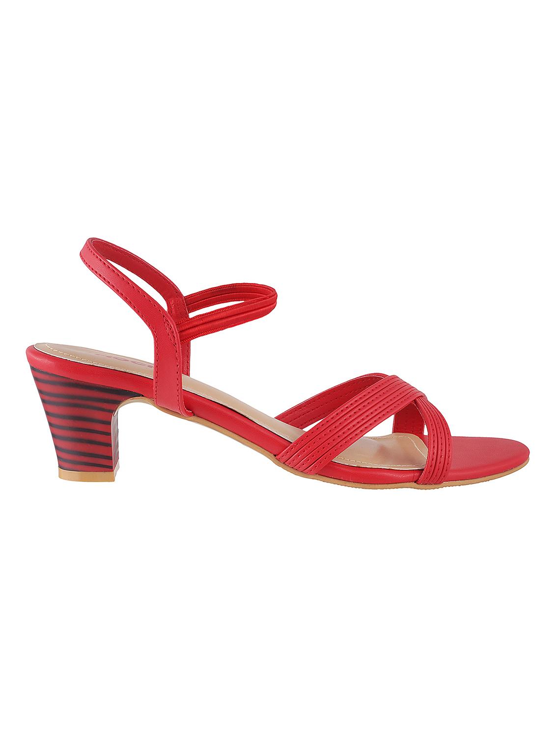 red leatherette back strap sandals - 15339790 - Zoom Image - 2