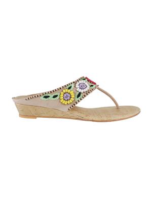 beige t-strap wedges - 15339836 - Standard Image - 2