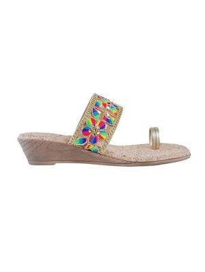 multi colored one toe wedges - 15339852 - Standard Image - 2