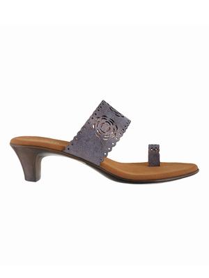 grey leatherette one toe sandals - 15339855 - Standard Image - 2